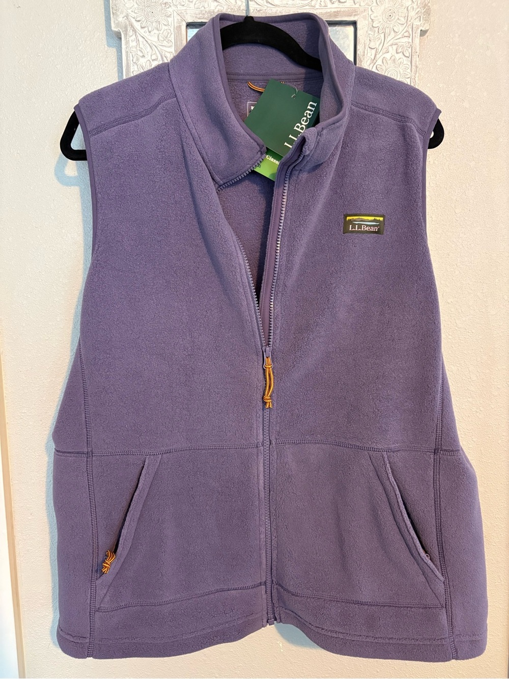 L.L. Bean Muted Purple Fleece Vest